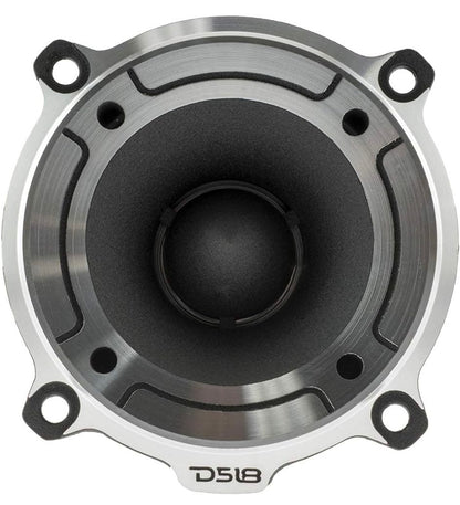 DS18 PRO-TW120 Super Bullet Tweeter in Silwer 3" 4 Ohms Ingeboude Oorkruisfilter (Paar)