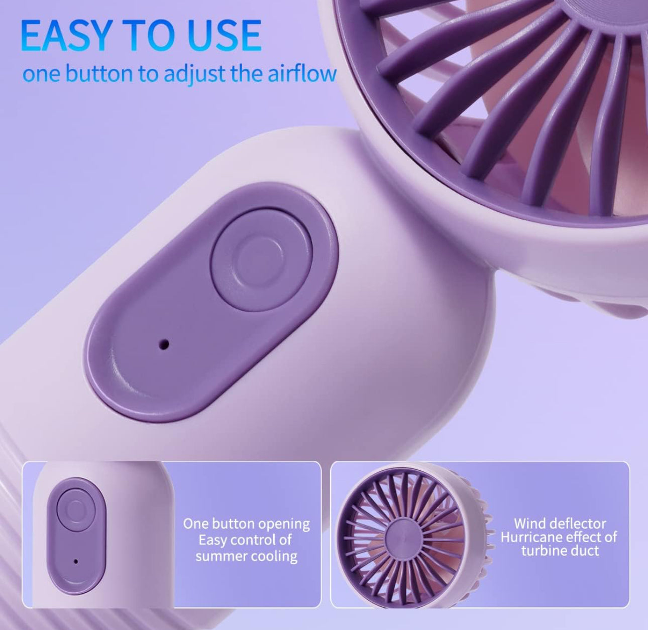 Portable Mini Fans (3-Pack) – Cute, Lightweight & Battery Powered for Personal Comfort Anywhere