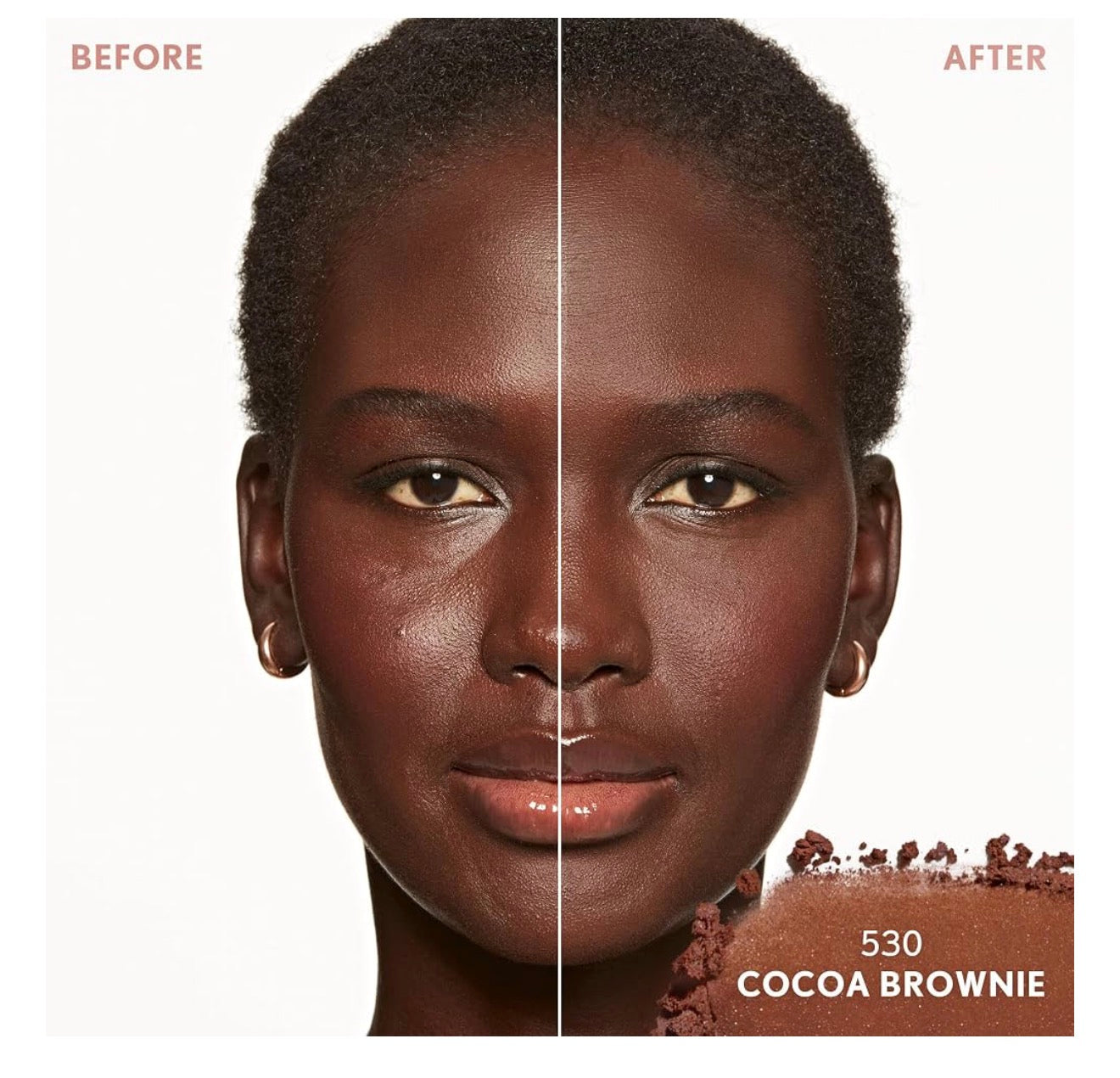COVERGIRL TruBlend Skin Enhancer Baked Luminous Finishing Face Powder, with Hyaluronic Acid and White Rose Extract, Sheer & Buildable - 530 Cocoa Brownie