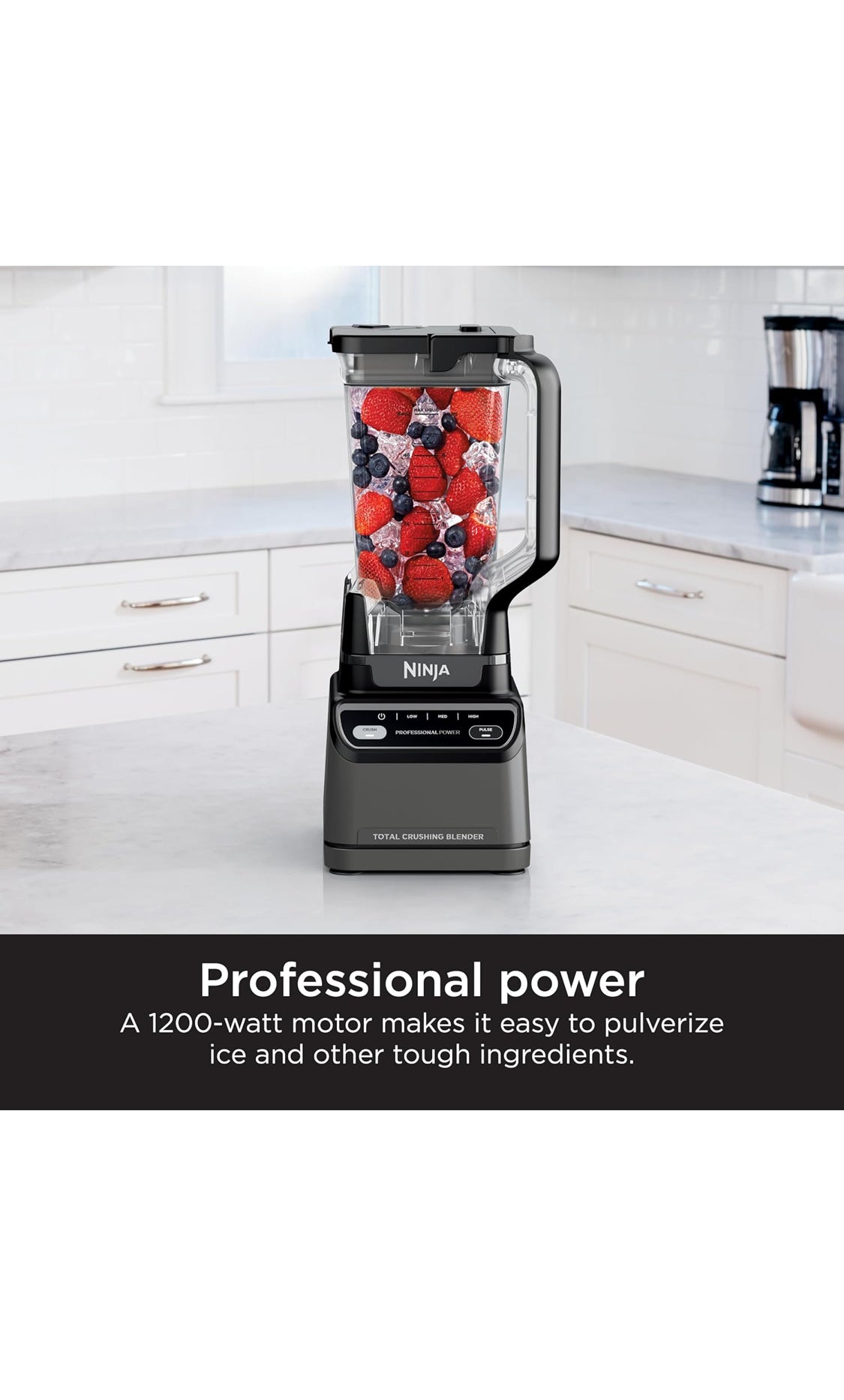 Ninja BR201AMZ Professional Blender 2.0, 1200 Watts, Auto-iQ Program - NEW