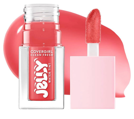 COVERGIRL Clean Fresh Jelly Water Tint, Lip & Cheek Tint, Oordraagvast, Hidrerend - 30 Watermelon Splash - (Koel Pienk)