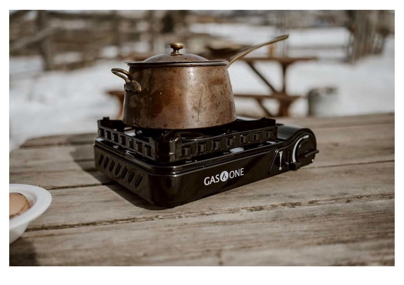 GasOne 15,000 BTU Propane or Butane Stove Dual Fuel Stove Portable Camping Stove - Patented - with Carrying Case Great for Emergency Preparedness Kit