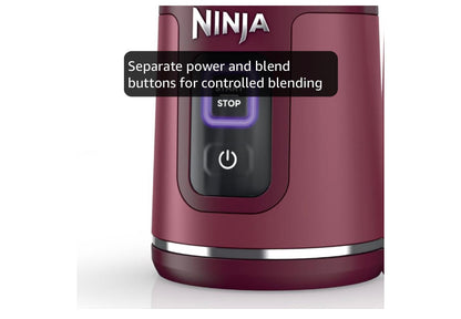 Ninja Blast Koordlose 18oz. Draagbare Versapper Vir Skuddrankies en Smoothies, BPA-vry, Lekvaste Deksel en Suigmondstuk, USB-C Herlaaibaar, Skottelgoedwasser Veilig - (Cranberryrooi)