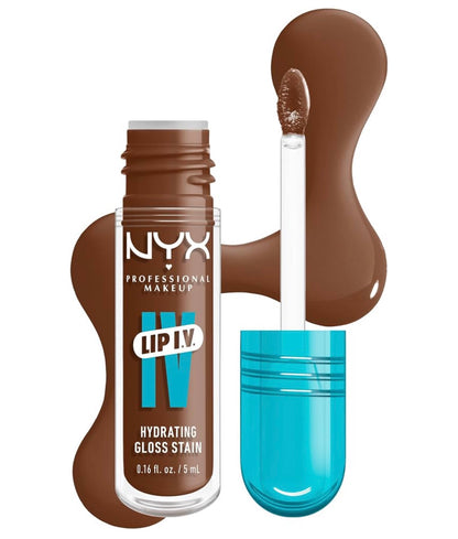 NYX PRO MAKEUP Lip IV Hydrating Glossy Lip Stain, Langhoudend, Getint, Veganistiese Formule met 12 UUR Hydrasie – Splash N Spice