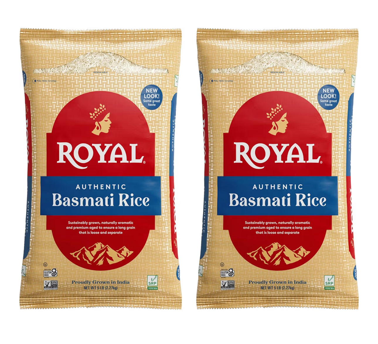 Royal - Natuurlik Verouderde Outentieke Langkorrel Wit Basmati Rys - 10 LBS