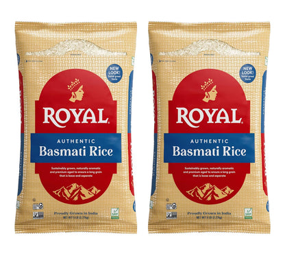 Royal - Natuurlik Verouderde Outentieke Langkorrel Wit Basmati Rys - 10 LBS
