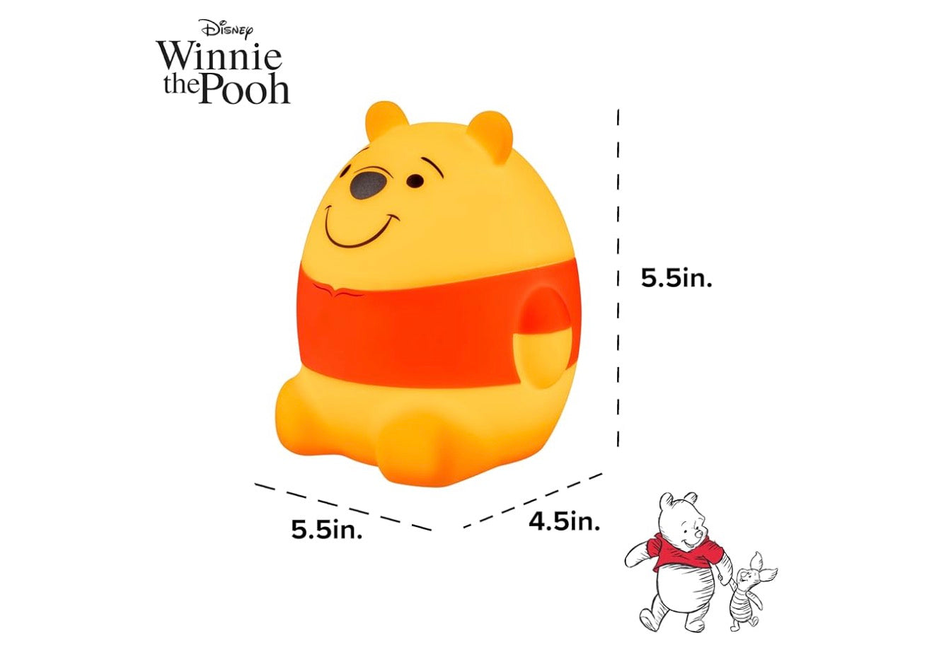 Winnie die Poeh Knyp Naglig vir Kinders, USB Lamp, Battery Aangedrewe, Verstelbare Helderheid