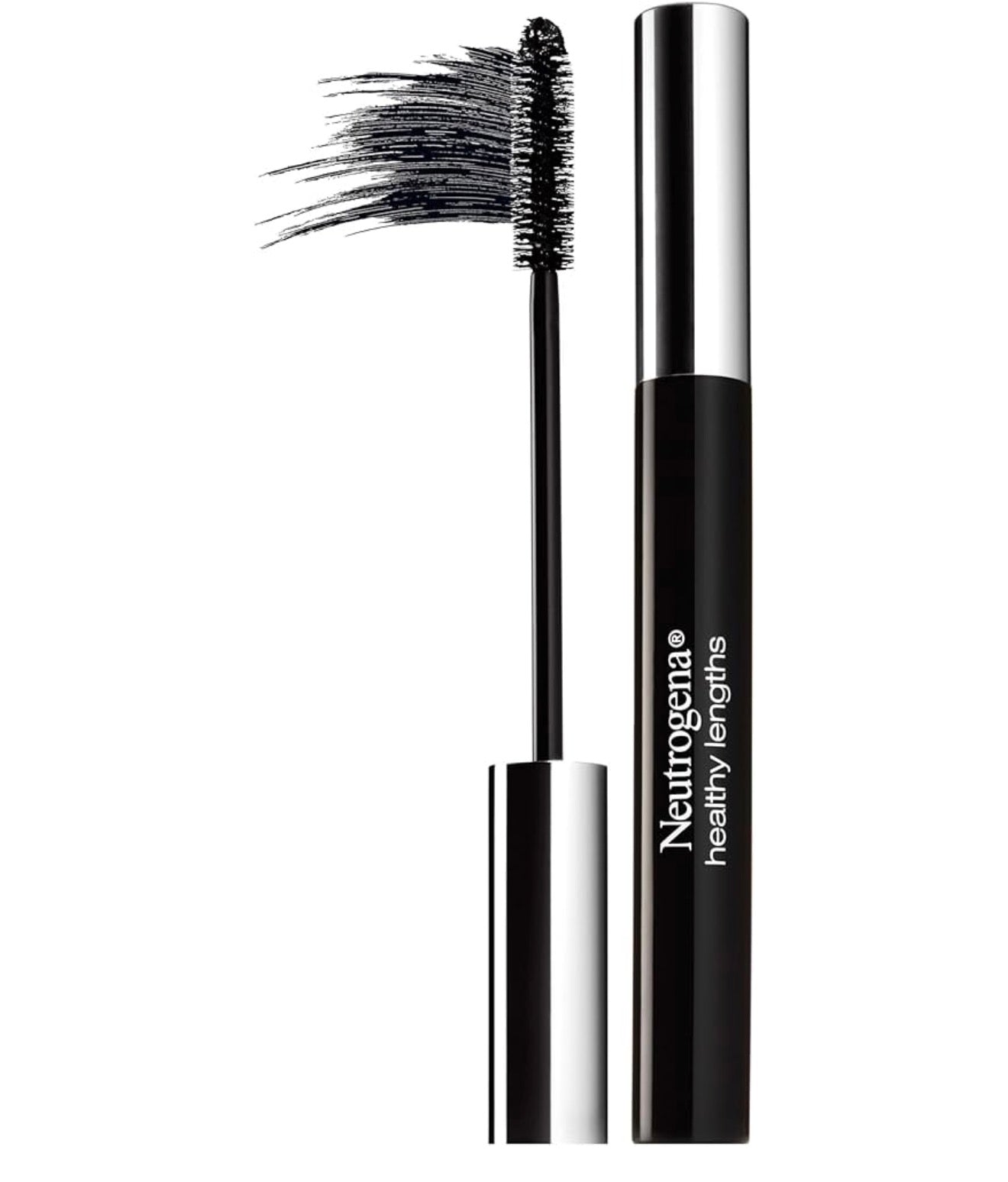 Neutrogena Healthy Lengths Mascara, Versterk, Verleng en Help Wimpergroei met Eksklusiewe Antioksidant Vitamien E en Olyfolie Formule - (Swart 02) .21 oz