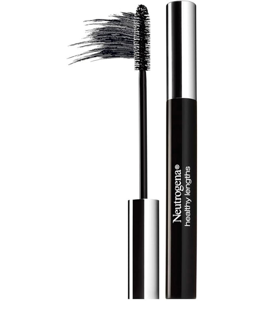 Neutrogena Healthy Lengths Mascara, Versterk, Verleng en Help Wimpergroei met Eksklusiewe Antioksidant Vitamien E en Olyfolie Formule - (Swart 02) .21 oz