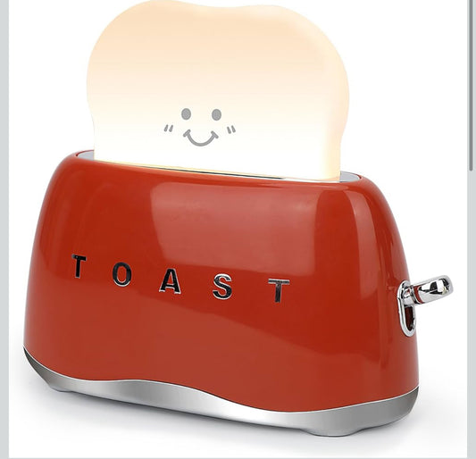 New Retro Decor Toaster Lamp with Rechargeable - RED