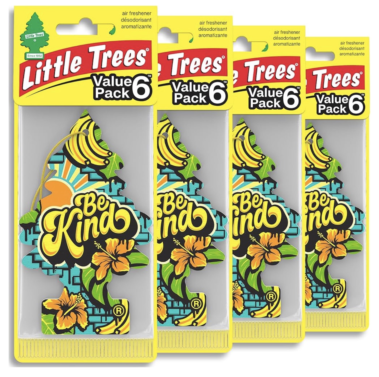 LITTLE TREES Motorlugverfrisser | Hangende Boom Verskaf Langdurige Geur vir Motor en Huis – (Wees Vriendelik)