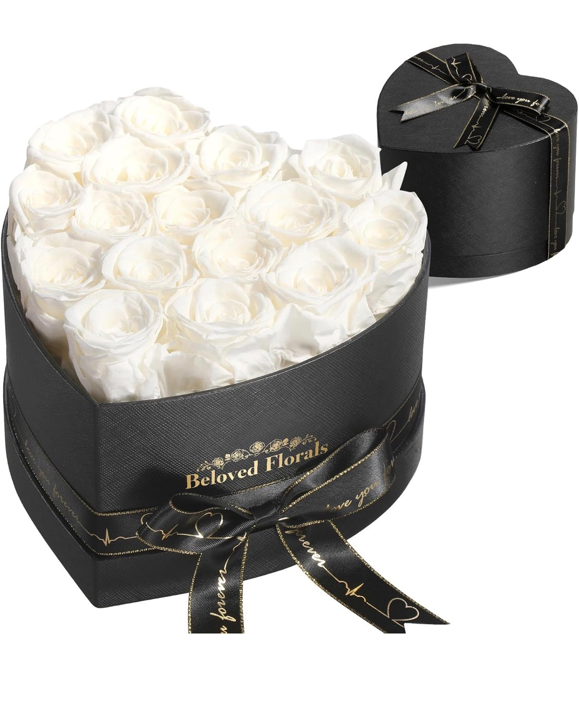 Elegant Preserved Flowers (16) Roses - For All Special Occasions - Pure White