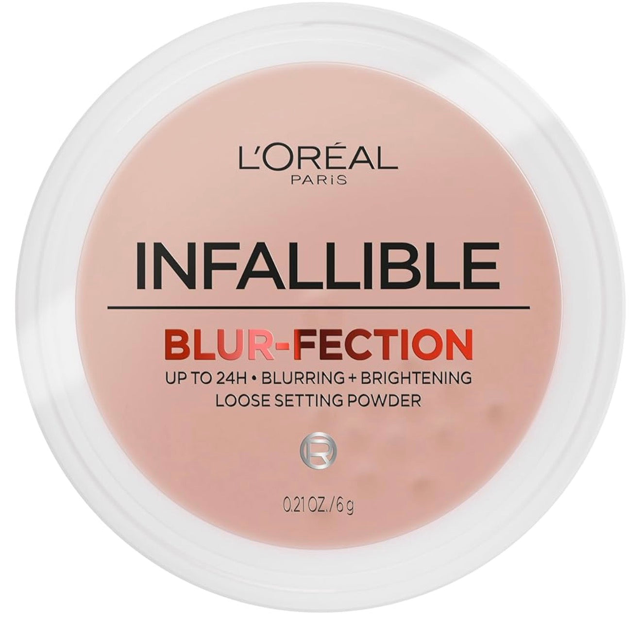 L'Oreal Paris Infallible Blur-fection Langdurige Losse Setpoeier, Vervaag Gesigpoeier m/ Tot 24H Dra - Diep Deurskynend (1 Kit)