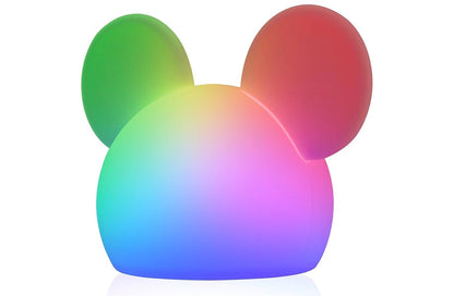 Mickey Mouse Squishy Color Changing, Night Light for Kids, USB Lamp, Battery Operated, Dimmable