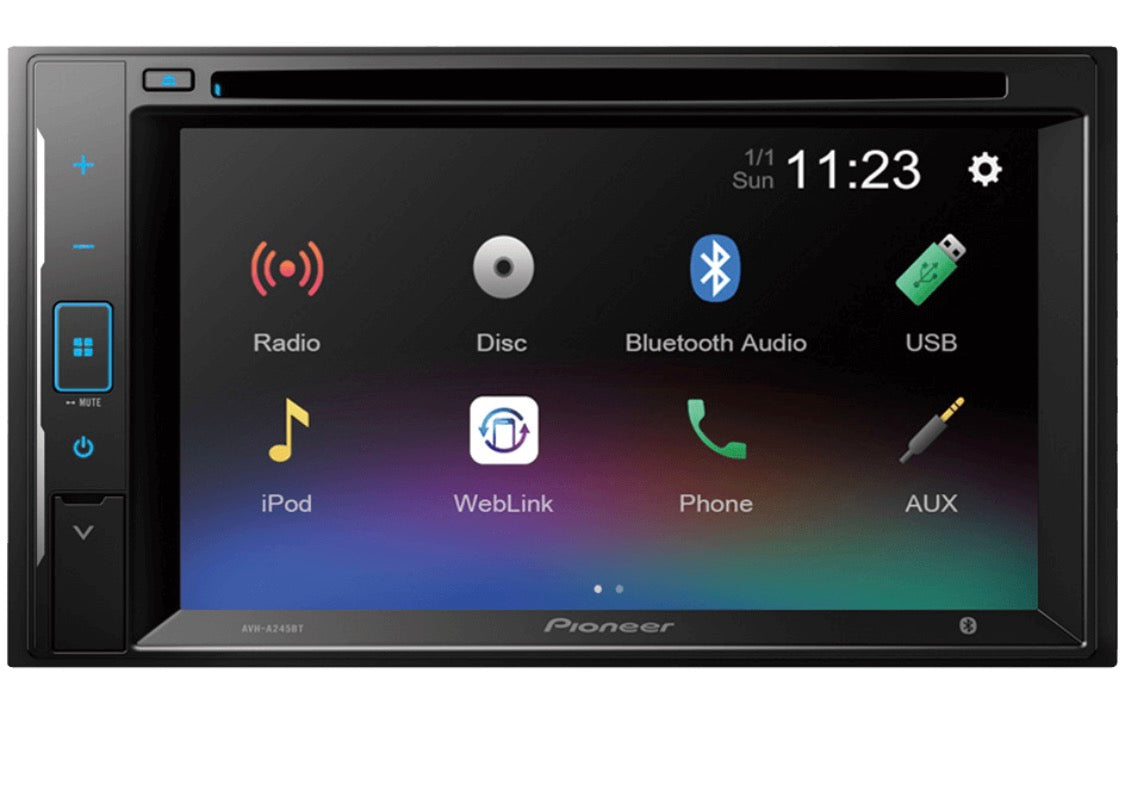 Pioneer Double DIN 6.2" CD/DVD AV Receiver w/ Mirroring Touchscreen,Bluetooth,13-Band Graphic EQ