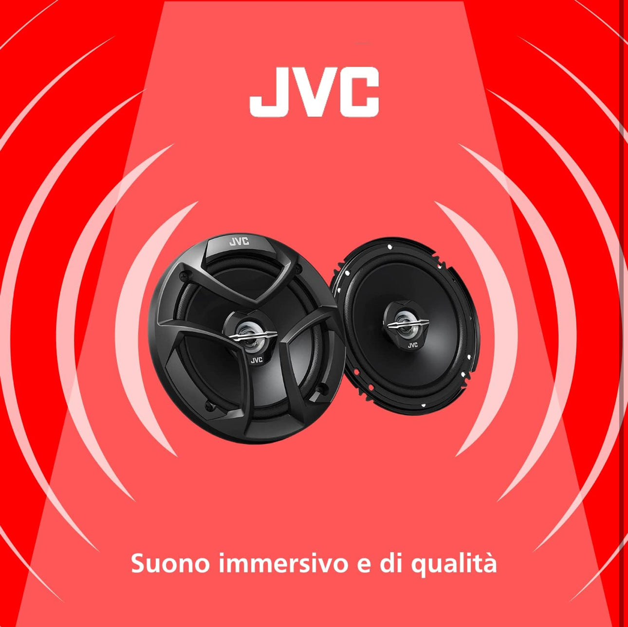 JVC CS Series 300W 6.5" 2-Way Coaxial Car Speakers - Pair - NEW