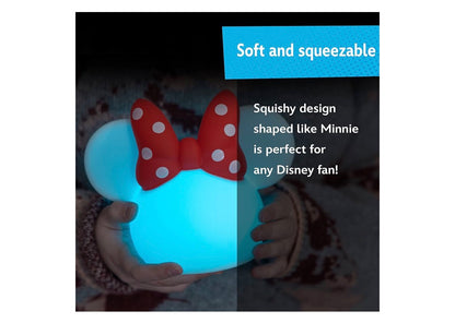 Minnie Mouse Squishy Color Changing, Night Light for Kids, USB Lamp, Battery Operated, Dimmable