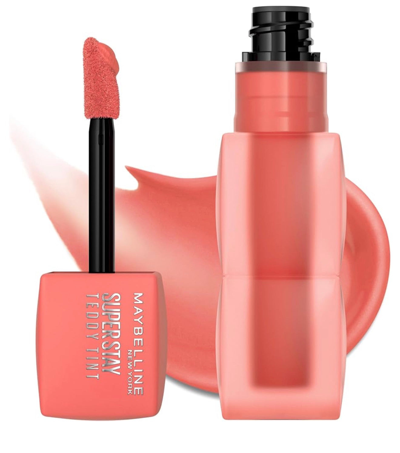 MAYBELLINE Super Stay Teddy Lip Tint, Langblywende Mat Lipstiffie Vir Tot 12 Uur Dra - (Baby Tee) 1 st