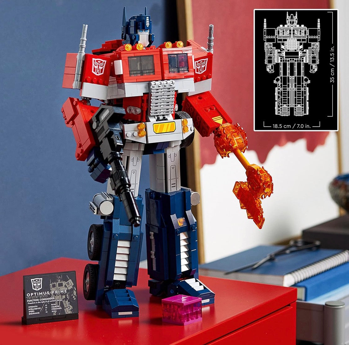 LEGO Icons Optimus Prime Transformers Figure Set, Collectible Transforming 2-in-1 Robot and Truck Model Building Kit - 10302