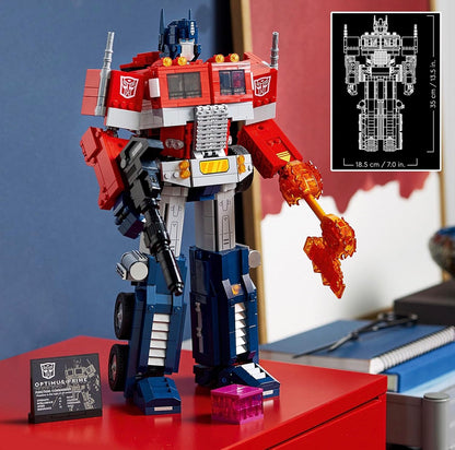 LEGO Icons Optimus Prime Transformers Figure Set, Collectible Transforming 2-in-1 Robot and Truck Model Building Kit - 10302
