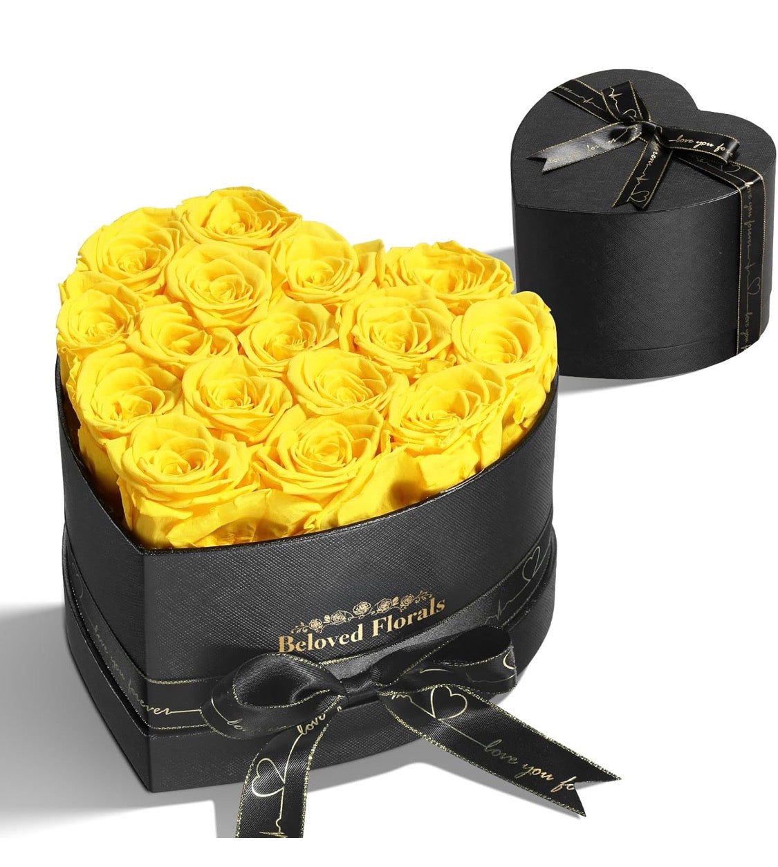Elegant Preserved Flowers (16) Roses - For All Special Occasions - Vibrant Yellow