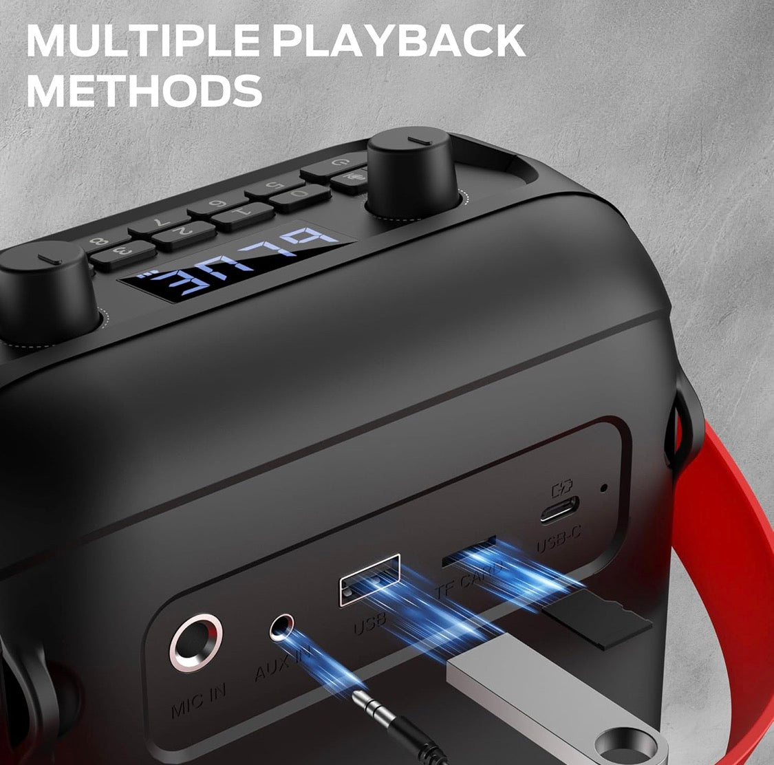 Monster Portable Bluetooth Speakers w/ 40W Stereo Sound, 12H Playtime, Supports TF Card, AUX