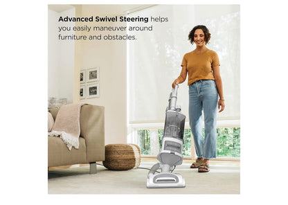 Shark Upright Navigator Lift-Away Vacuum Cleaner,Pet Hair, Carpet & Hard Floor Cleaning Dusting Brush & Crevice Tool, HEPA Filter | Swivel Steering (White/Silver)