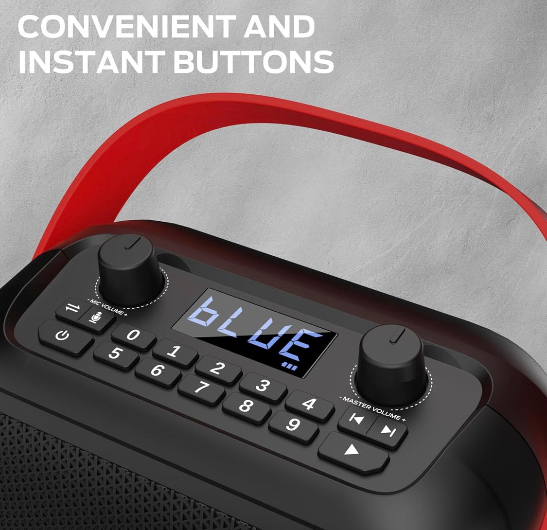 Monster Portable Bluetooth Speakers w/ 40W Stereo Sound, 12H Playtime, Supports TF Card, AUX