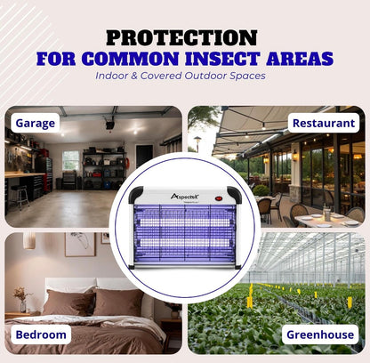 20W Elektriese Insekdoder, Hoogspanning Muskiet- en Vliegdoder, Swaar Diens 360° Knottievanger