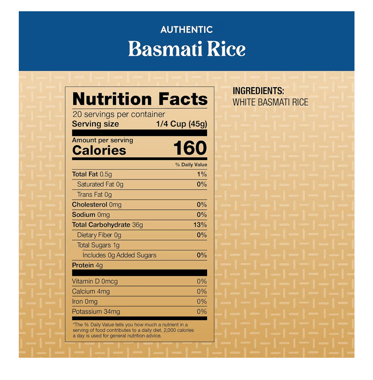 Outentieke Royal Langkorrel Wit Basmati Rys - 4LBS