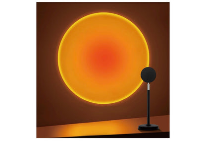 Sonsonderganglamp-projektor, 180 grade rotasie Sonprojeksielig LED-naglig Vloerlamp met USB-poort