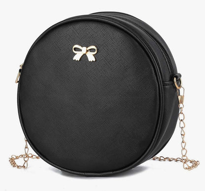 iGirls Bowknot 3-Stukke Mode Leer Rugsak Rugsakhandsak vir Vroue, Rucksack vir Dames Skouersak - (Swart)