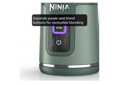 Ninja Blast Koordlose 530ml Draagbare Blender vir Skommelinge en Smoothies, BPA-vry, Lekvrye Deksel en Drinktuit, USB-C Herlaaibaar, Skottelgoedwasser Veilig - (Woudgroen)