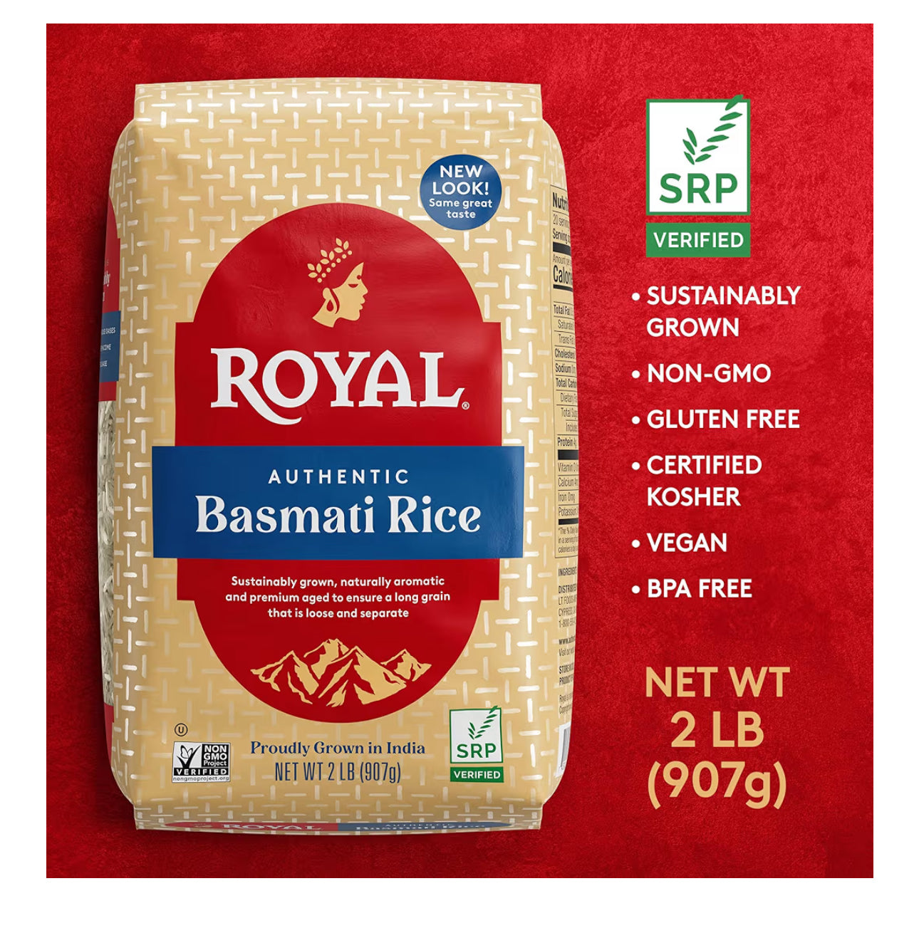 Outentieke Royal Langkorrel Wit Basmati Rys - 4LBS