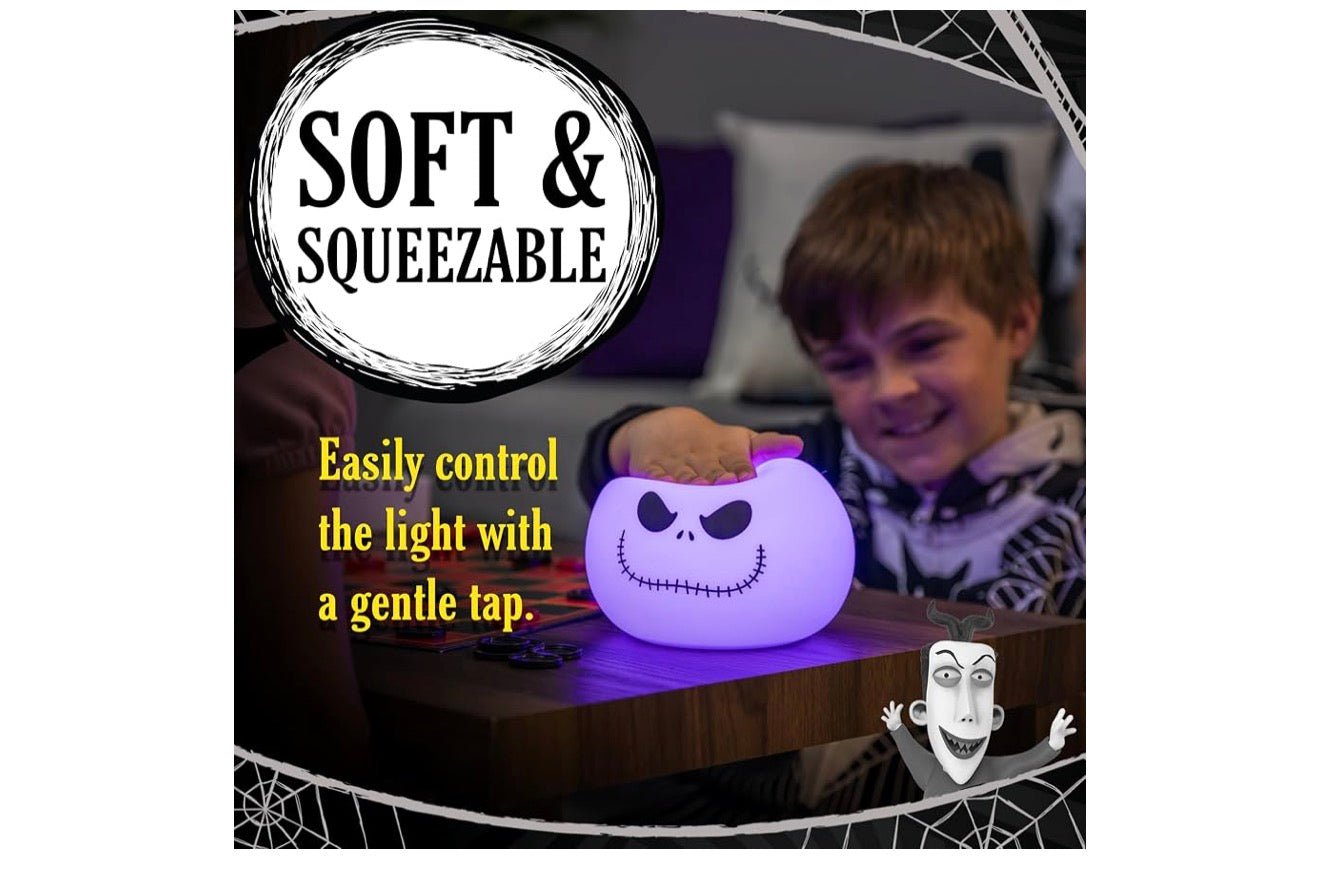 Jack Skellington Drukkbare Kleurveranderende Naglig vir Kinders en Volwassenes, USB-/Battery-aangedrewe Dimmerlamp