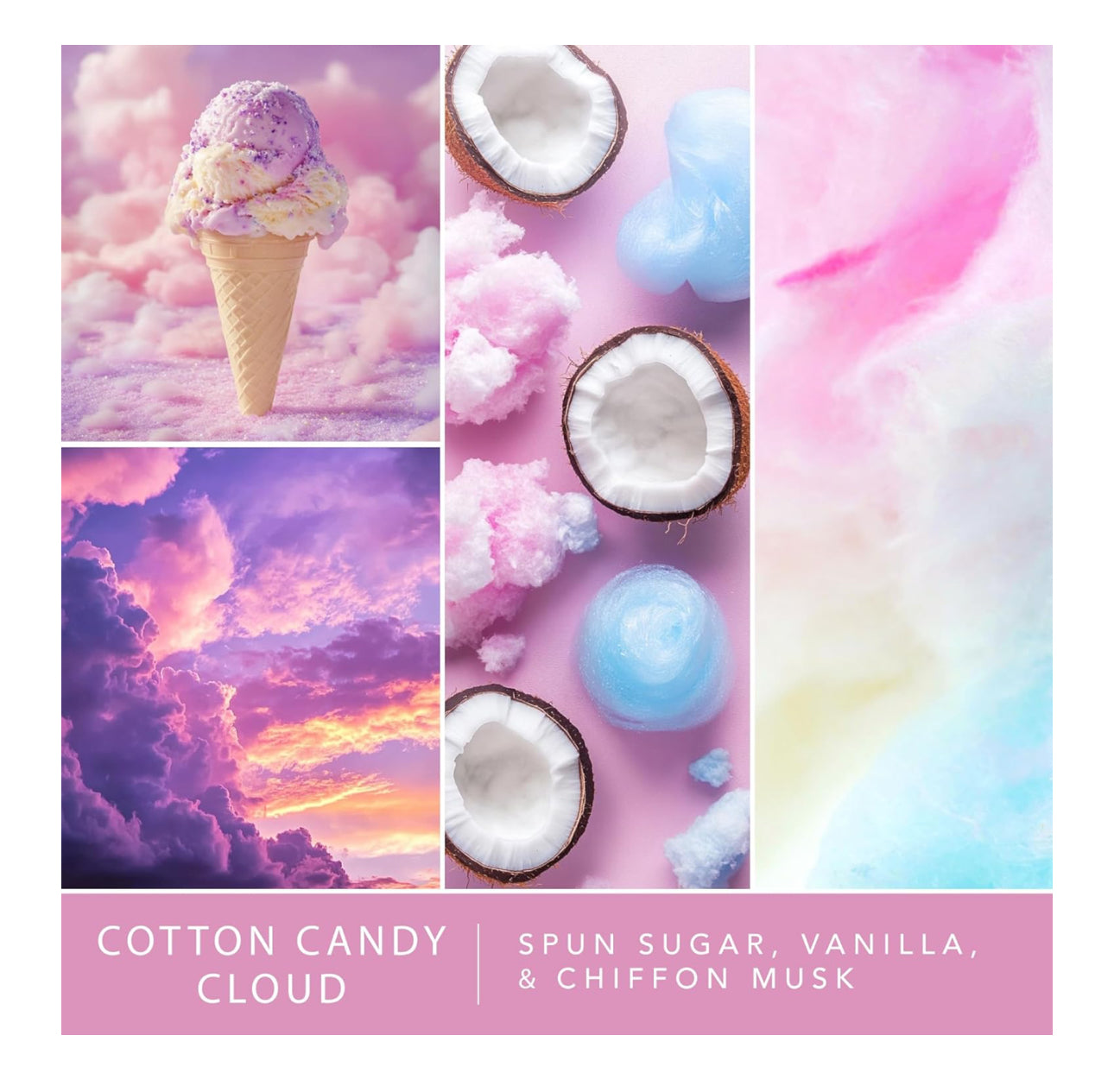 Scentsationals Wax Melts, Wax Cubes Strong Scent - Cotton Candy Cloud  - 4PK