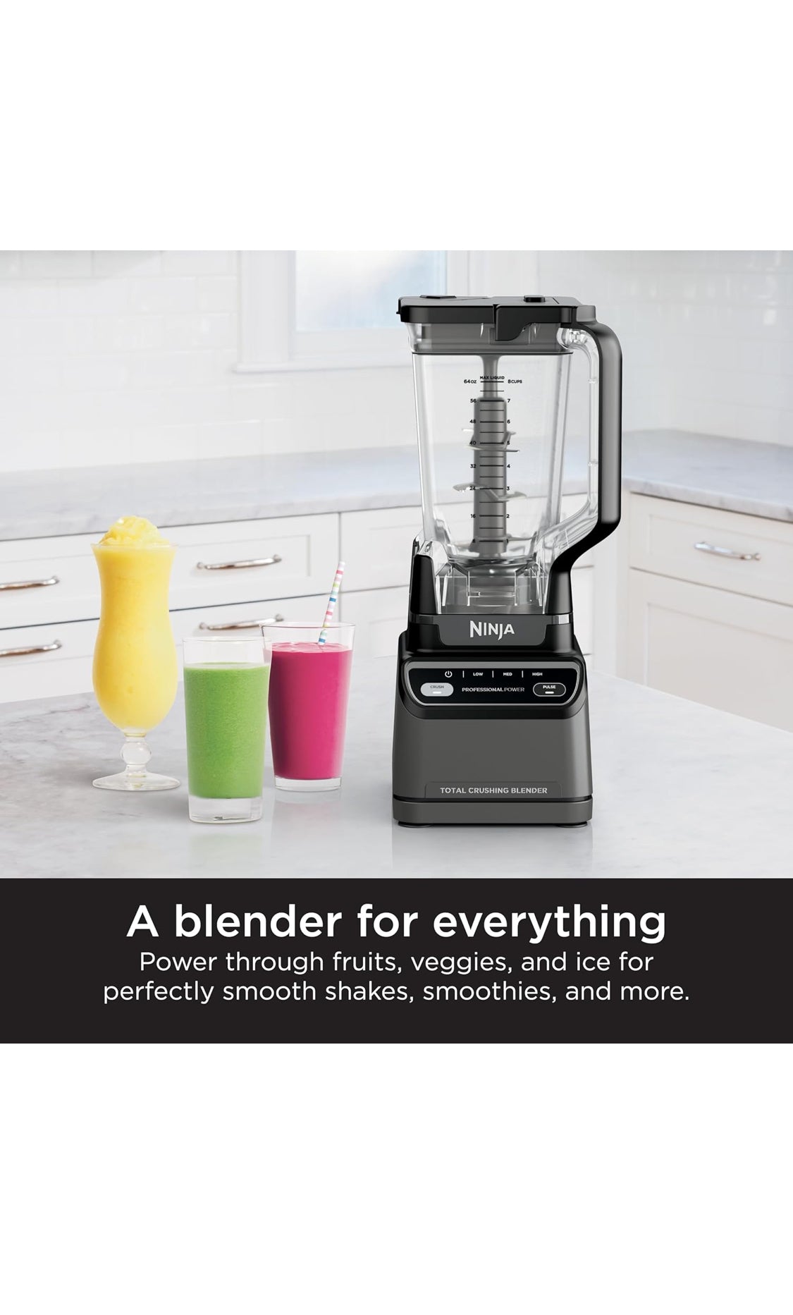 Ninja BR201AMZ Professional Blender 2.0, 1200 Watts, Auto-iQ Program - NEW