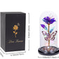 Preserved Crystal Roses in Glass Dome LED Lights w/ Butterfly - (Purple)