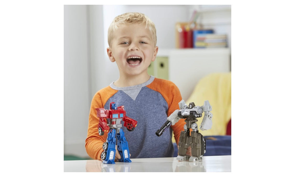 Transformers Toys Heroes and Villains Optimus Prime and Megatron 2-Pack Action Figures - for Kids Ages 6 and Up, 7-inch