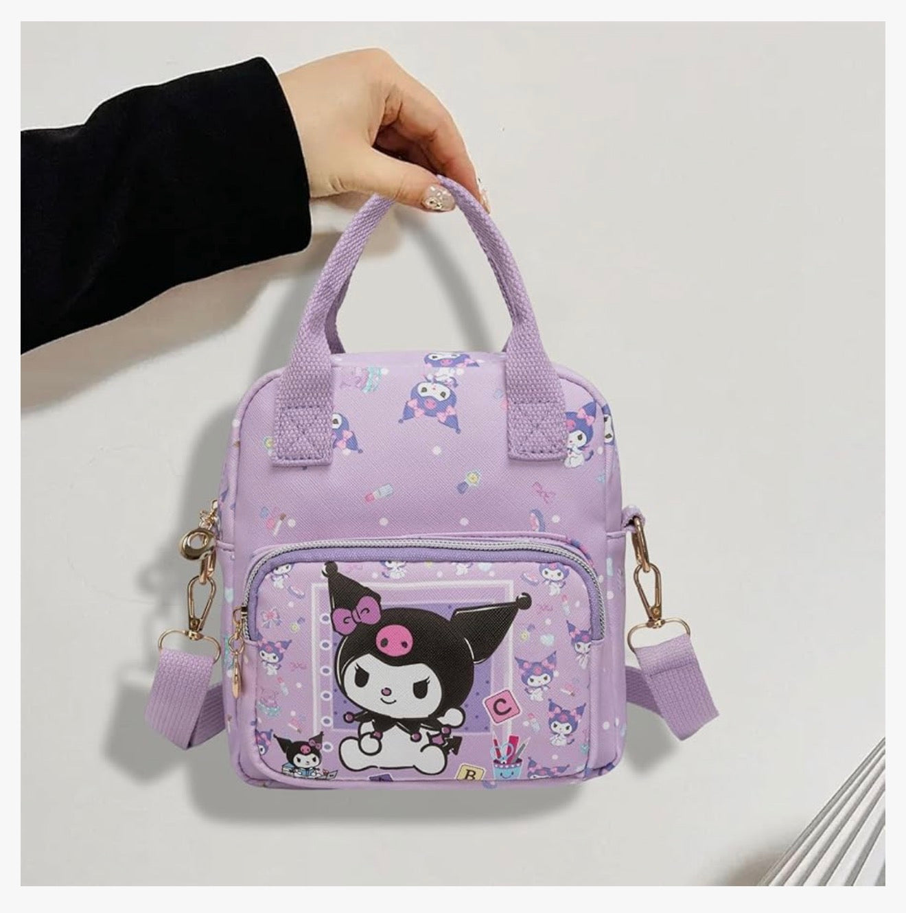 Oulike Strokie Dratas, Crossbody Sakke vir Meisies, Verstelbare Band Sling Rugsak - (PERS)