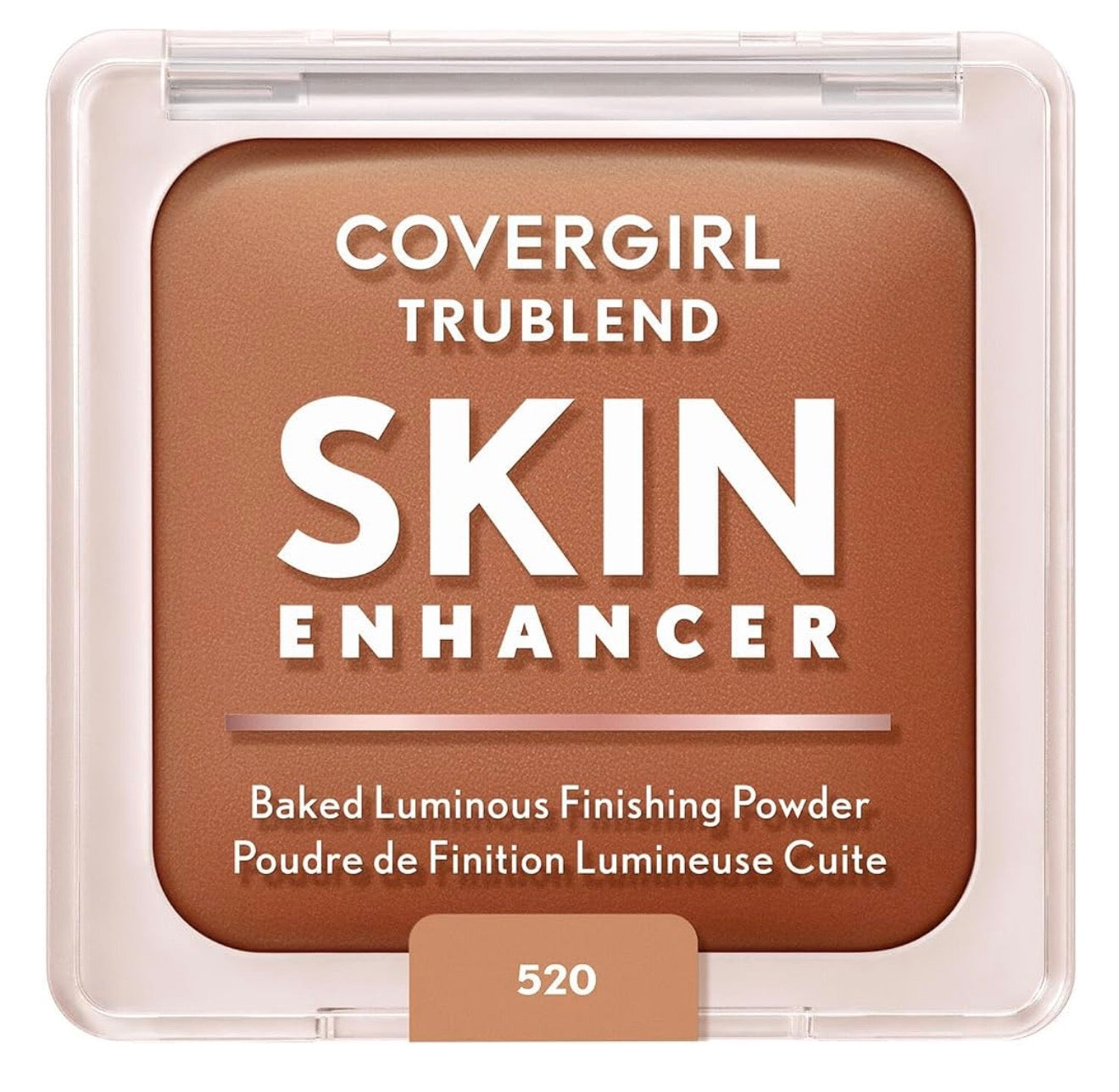 COVERGIRL TruBlend Skin Enhancer Baked Luminous Finishing Face Powder, with Hyaluronic Acid and White Rose Extract, Sheer & Buildable - 520 Cinnamon Roll