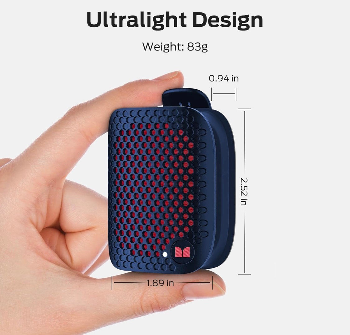 Monster Blaster Micro Clip-On Wireless Portable Speaker w/ Built-in Mic (Blue)