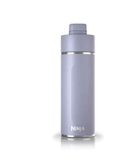 Ninja Travel Water Bottle (24 0z) Stainless Steel Tumbler for Carbonated Drinks (Purple)
