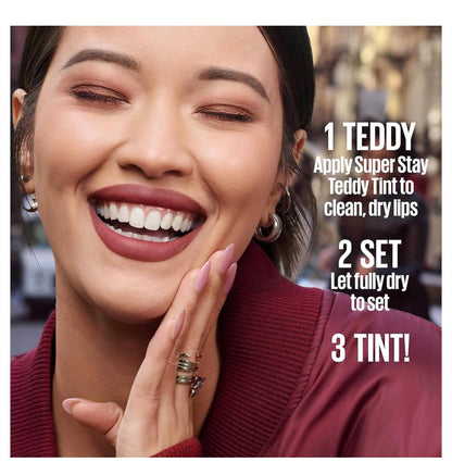 MAYBELLINE Super Stay Teddy Lip Tint, Langblywende Mat Lipstiffie Vir Tot 12 Uur Drag - (Endgame) 1 stuk