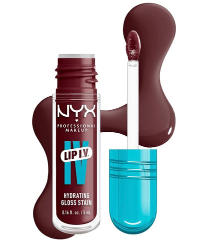 NYX PRO MAKEUP Lip IV Hydrating Glossy Lip Stain met 12 UUR Hidrasie - Mauve N Moist (Pers)