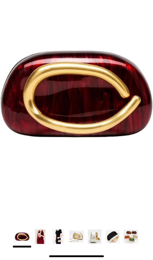 New Elegant Fashion Clutch Bag – Perfect for Weddings & Nights Out - Wine Red