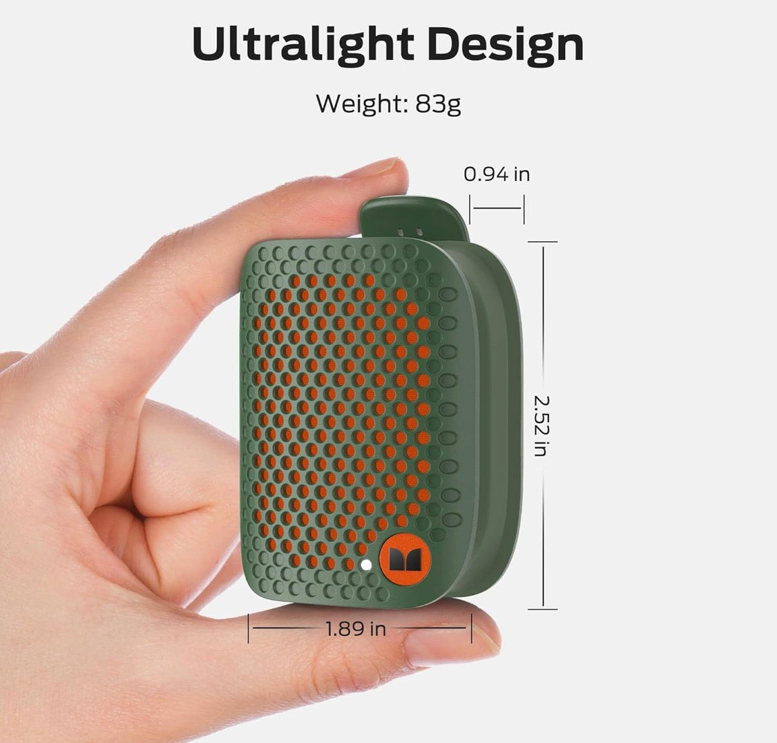 Monster Blaster Micro Clip-On Wireless Portable Speaker w/ Built-in Mic (Green)