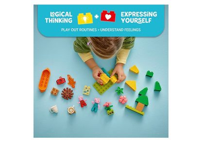 LEGO DUPLO Peppa Pig Kampeeruitstappie Kleuterleerder Speelding - Sensoriese Speelding vir Kreatiewe en Ontwikkelingspel - Prettige Verjaardaggeskenk vir Peppa Pig Aanhangers, Kinders, Meisies, Seuns, Ouderdomme 2+ - 10452
