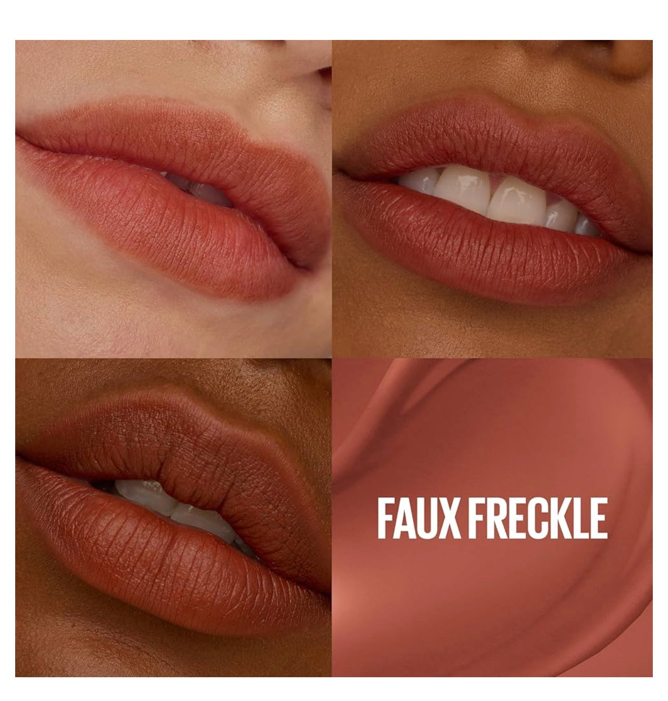 MAYBELLINE Super Stay Teddy Lip Tint, Long Lasting Matte Lipstick for Up To 12HR Wear - (Faux Freckle) 1 ct