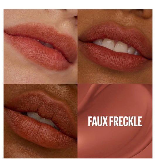 MAYBELLINE Super Stay Teddy Lip Tint, Langblywende Mat Lipstiffie vir Tot 12 Uur Dra - (Nagemaakte Sproet) 1 stuks
